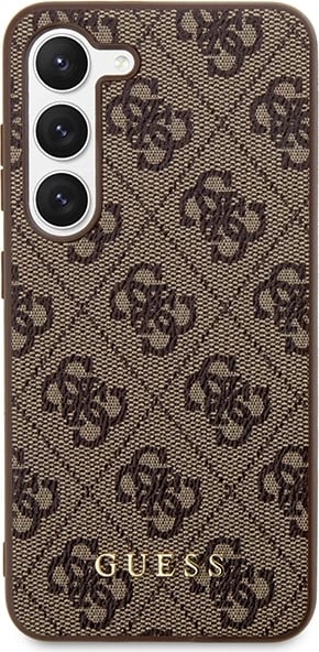 Mbështjellës Guess 4G Metal Gold Logo për Samsung Galaxy S24+, kafe Mbështjellës Guess 4G Metal Gold Logo për Samsung Galaxy S24+, kafe