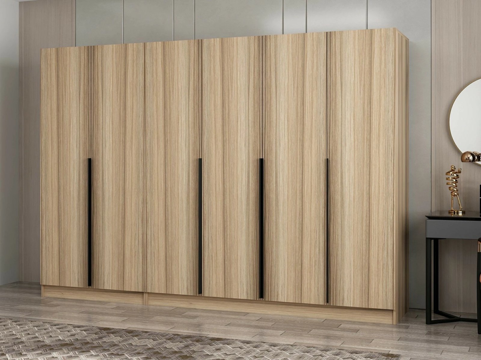 Dollap për dhomë gjumi, ngjyrë lisi, Skye Decor Kale Plus - 7796