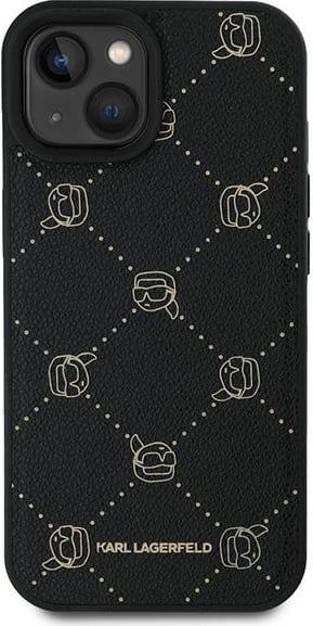 Mbështjellës Karl Lagerfeld Karl Head MagSafe për iPhone 15 Plus, i zi