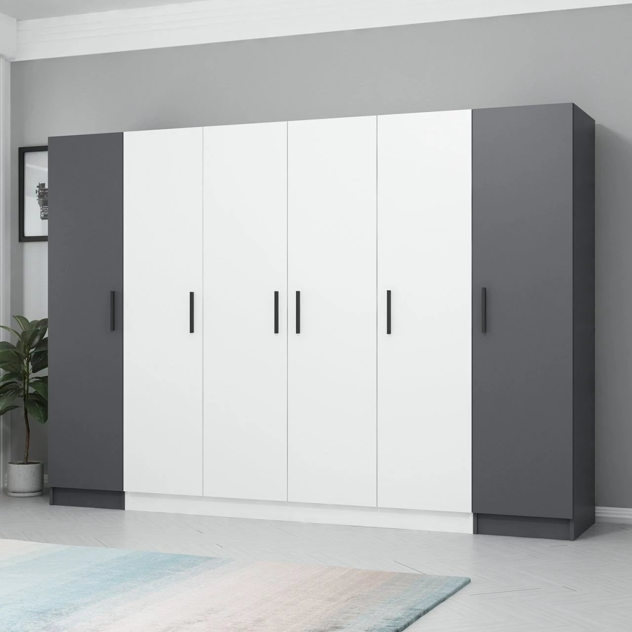 Dollap për dhomë gjumi, Skye Decor, i bardhë, Kale - 3080