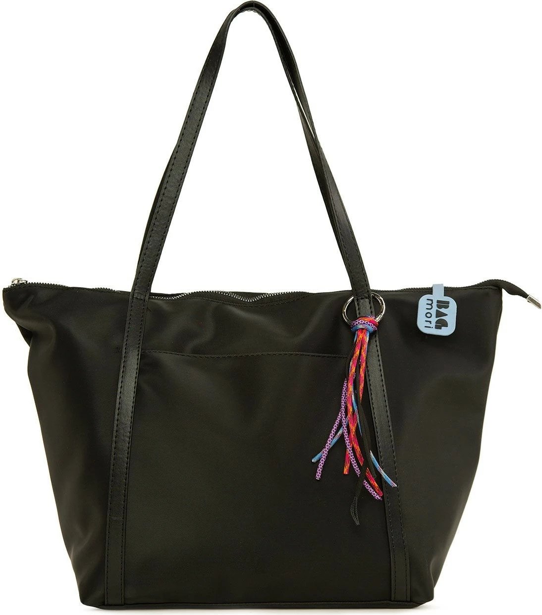 Çantë tote satin, e zezë, Zoozie Bags, M000008174