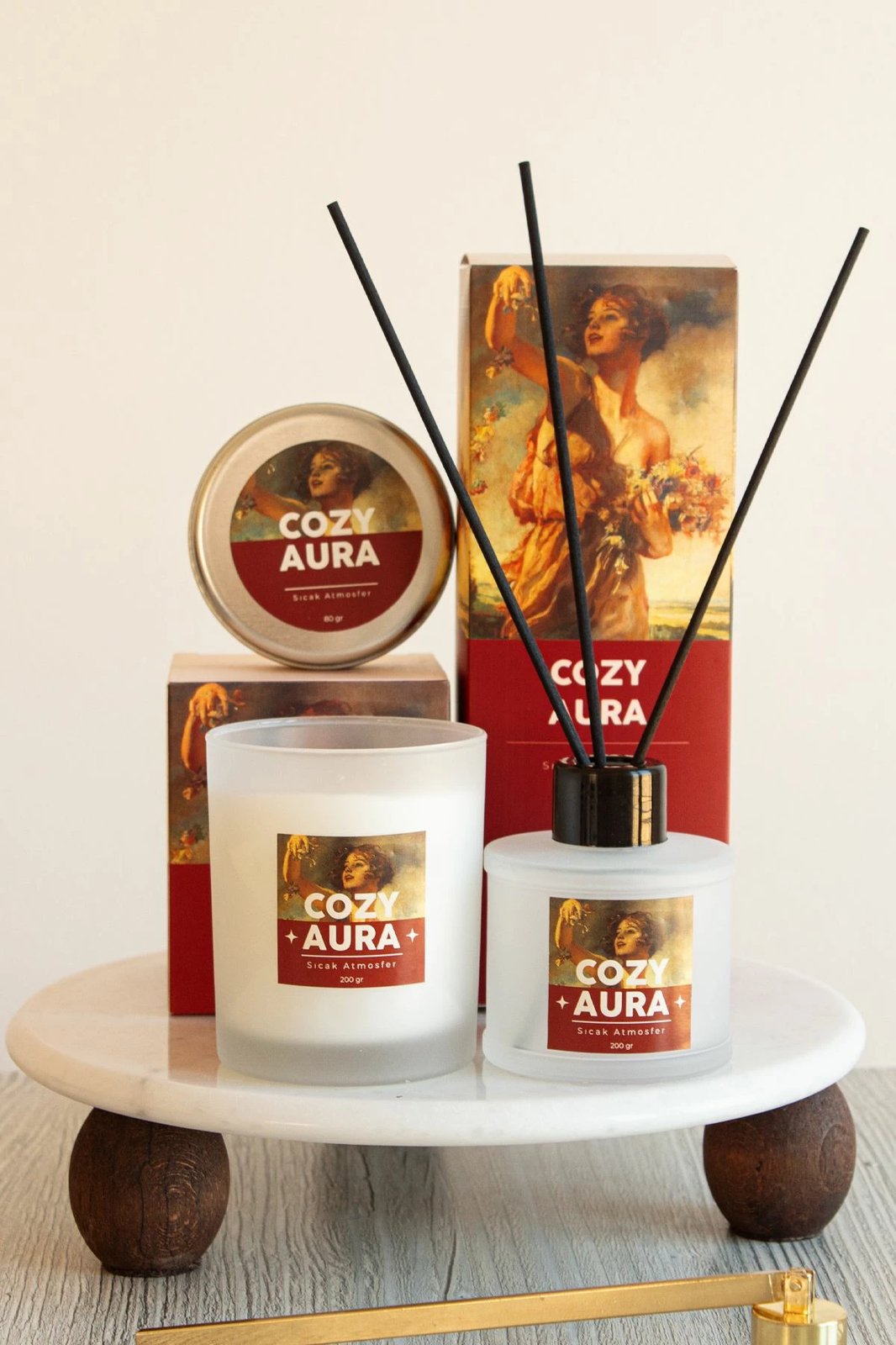 Set qirinjsh (3 copë), Evila Originals, Cozy