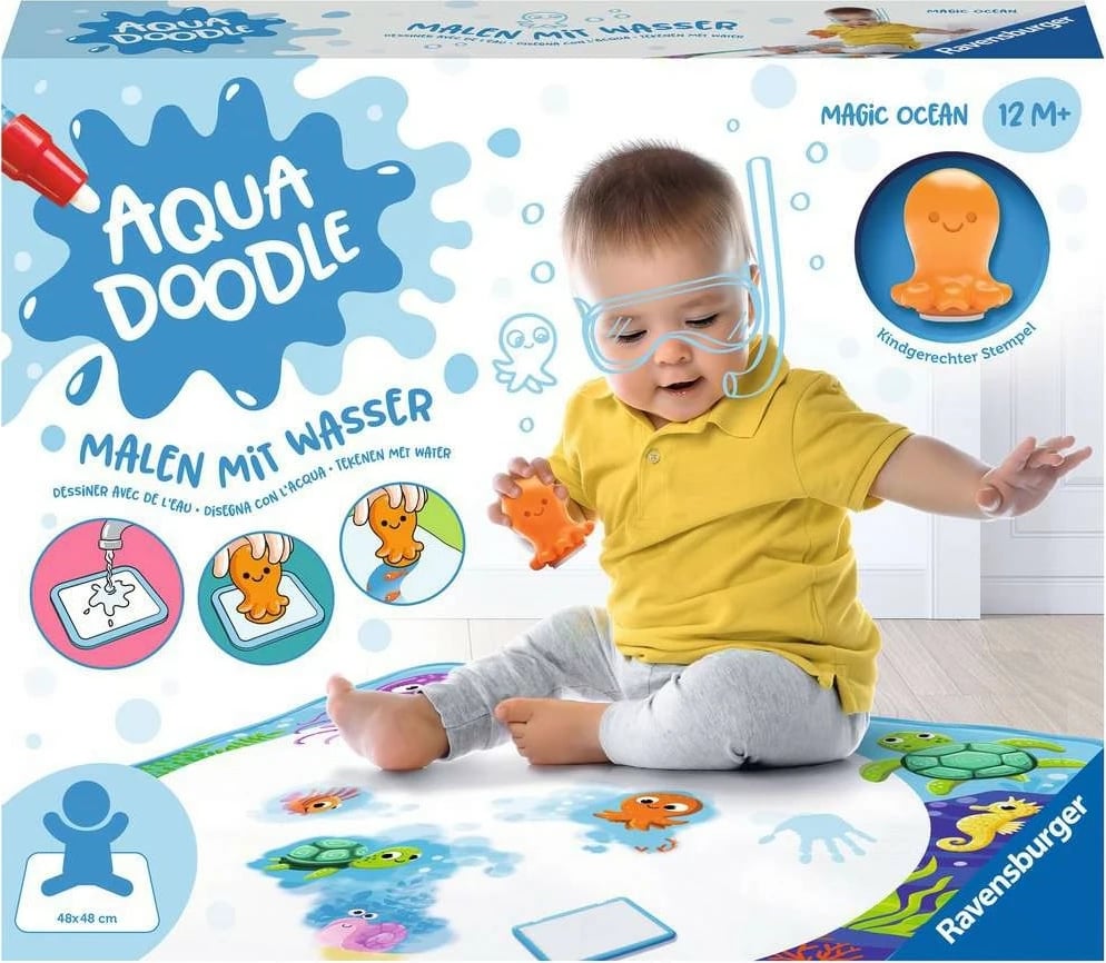 Tapetë vizatimi me ujë Ravensburger Aqua Doodle 04568, për fëmijë, 500x500mm, shumëngjyrëshe