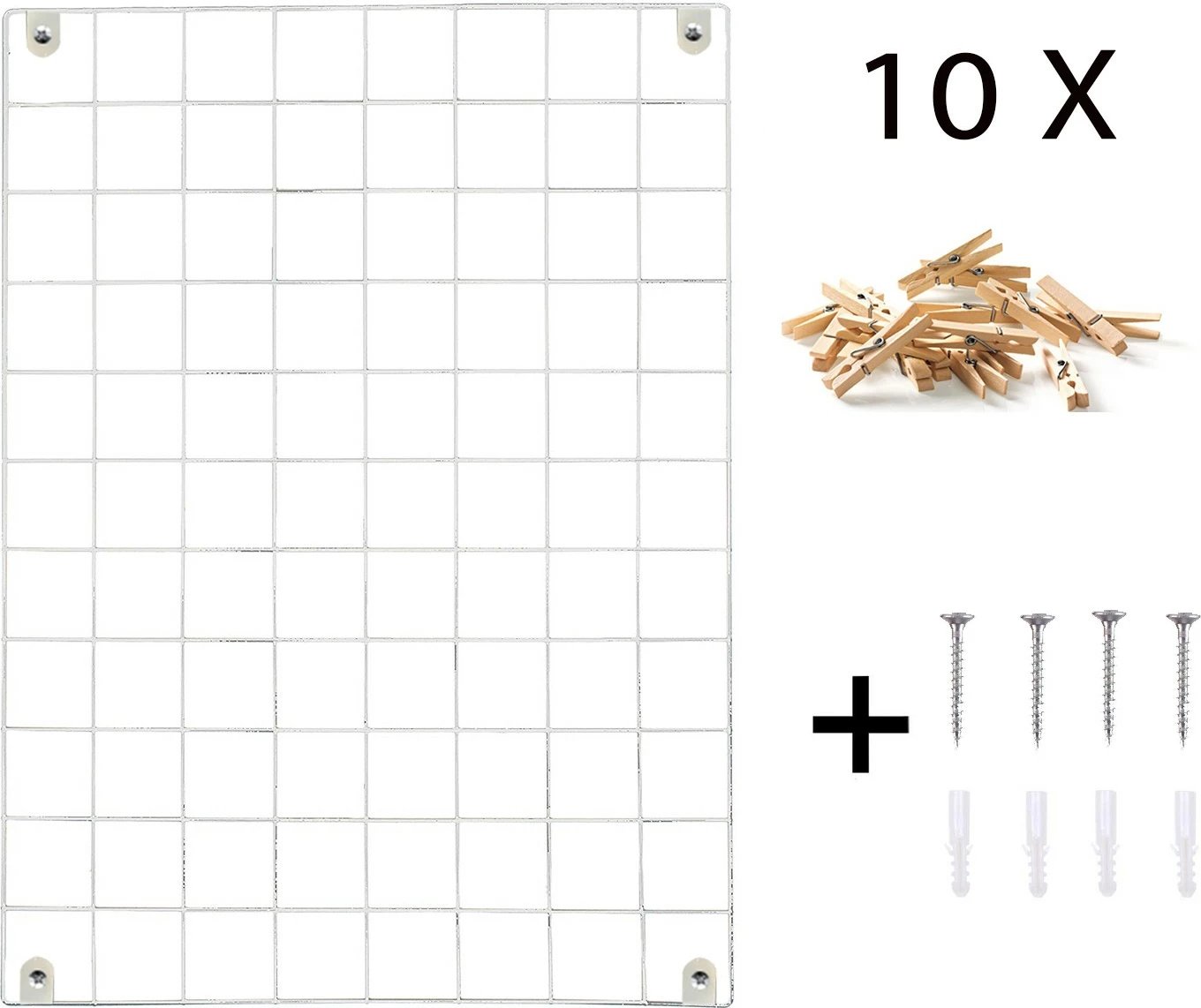 Aksesor dekorativ metalik për mur Wallity, i bardhë, WR001, 50x70x3cm