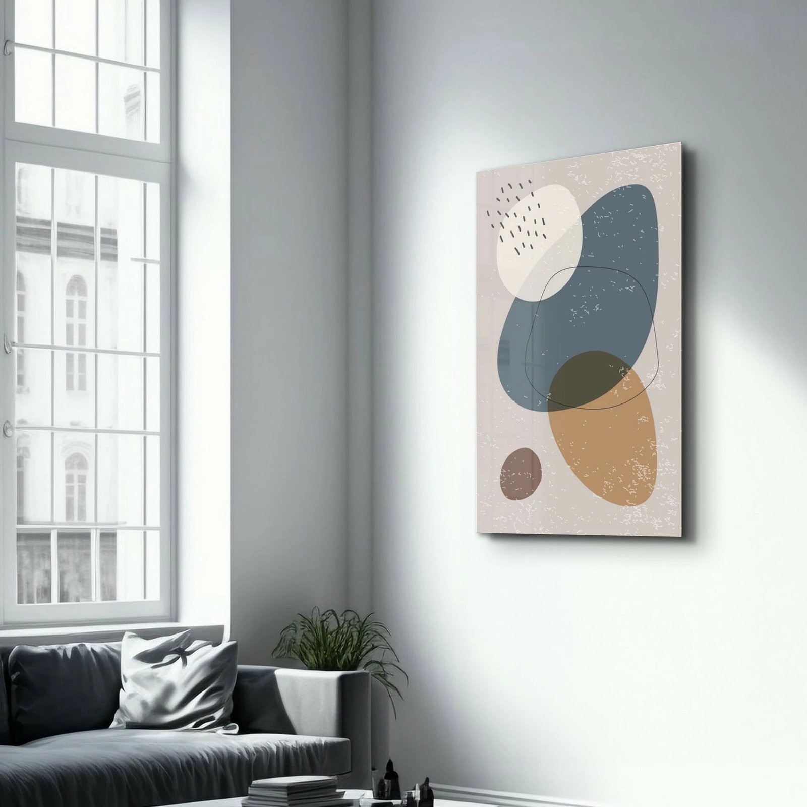 Pikturë dekorative prej xhami të temperuar, shumëngjyrëshe, Wallity CAM-1083, 46x72cm