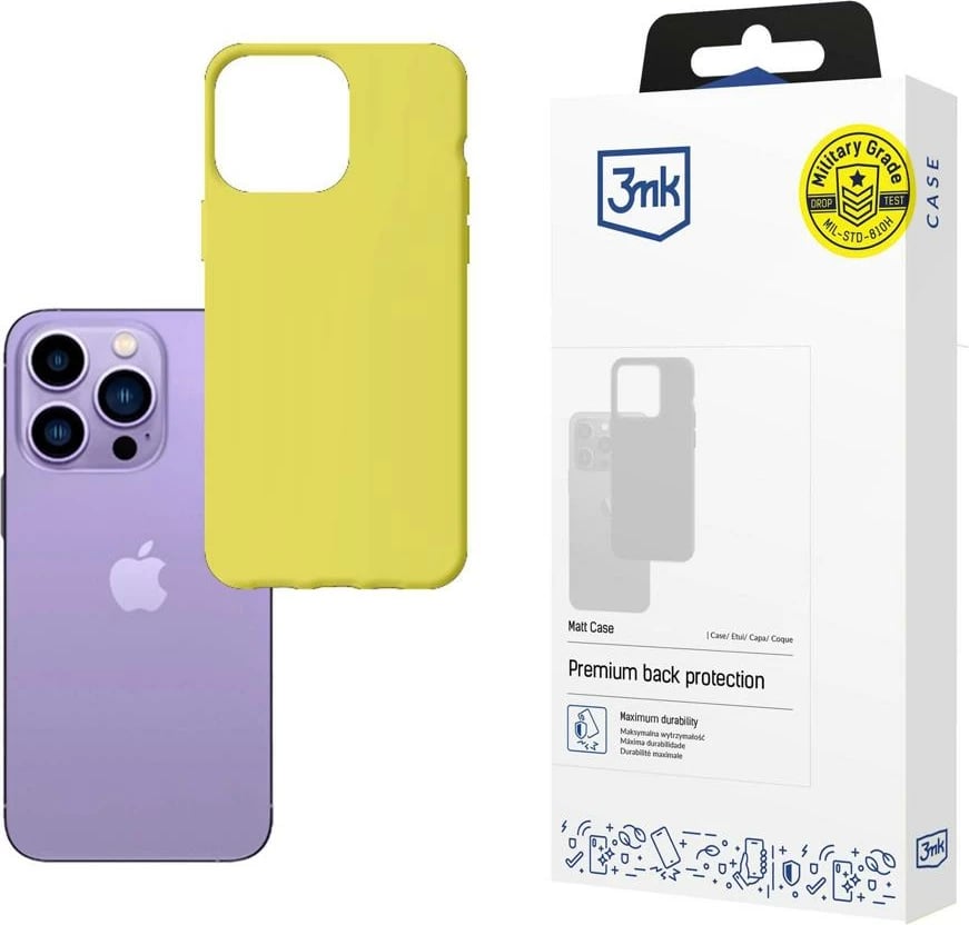Mbështjellës 3mk Matt Case për iPhone 14 Pro, TPU, Jeshil lime