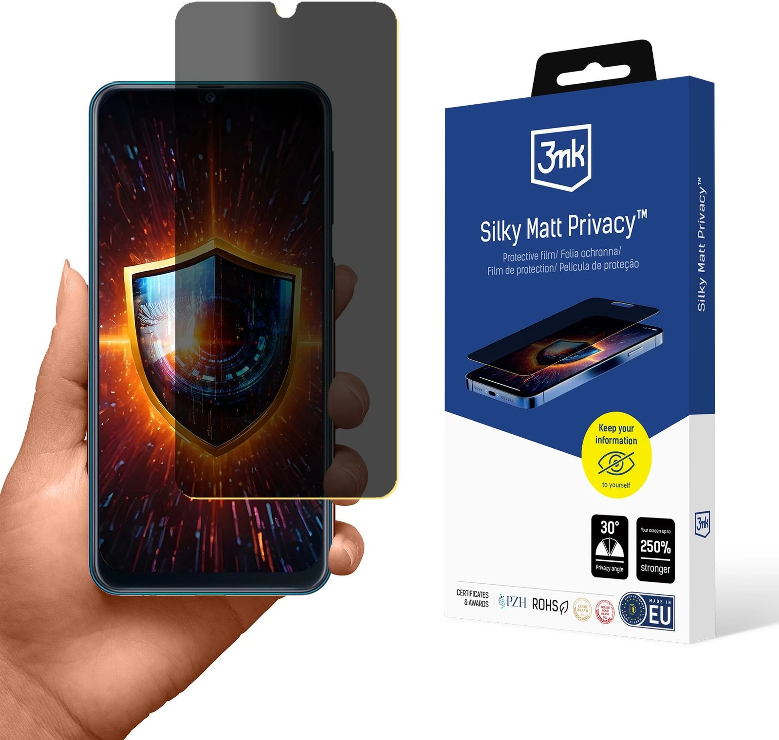 Mbështjellës ekrani 3mk Silky Matt Privacy për Samsung Galaxy M21, mat, privatësi