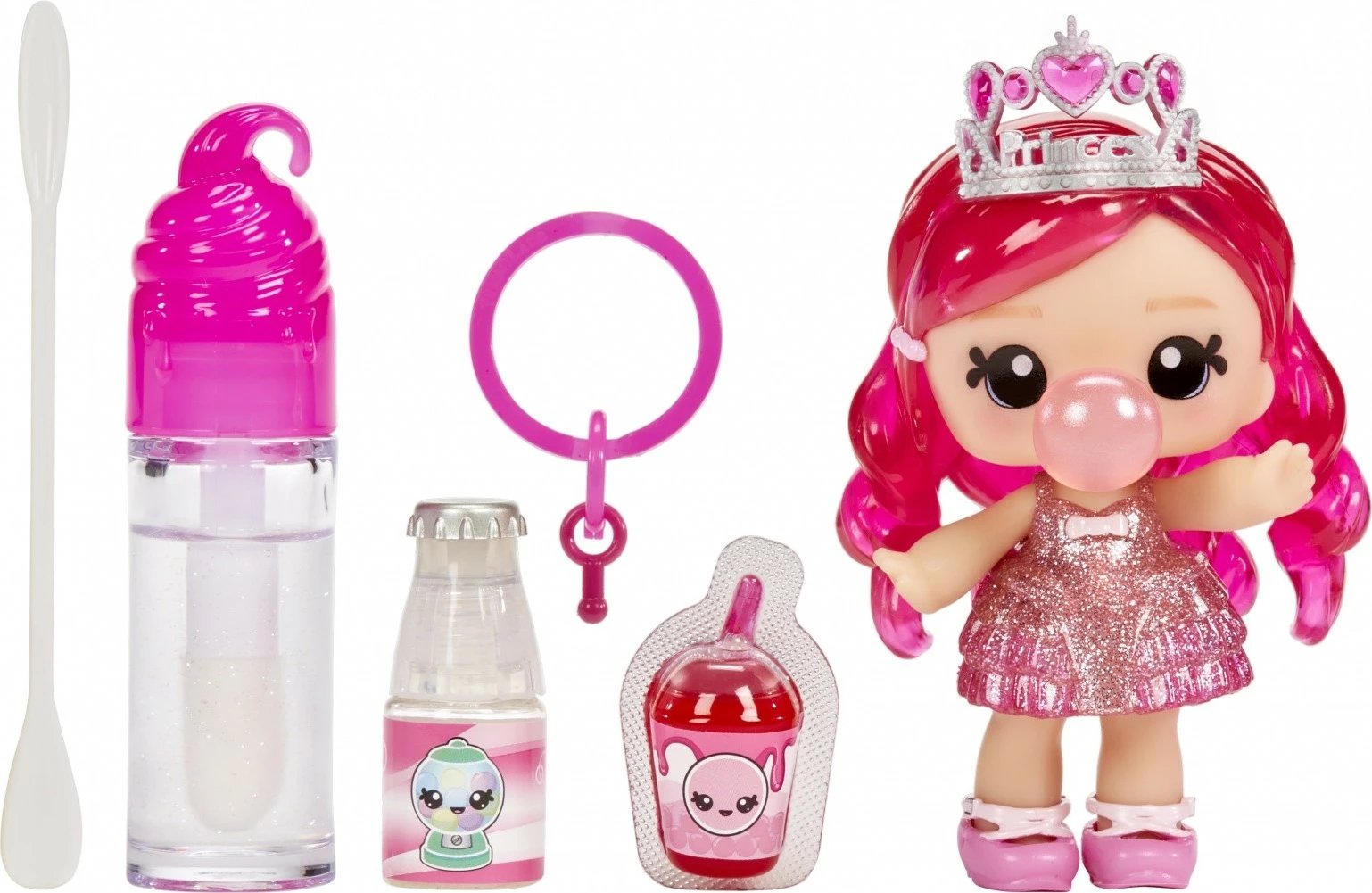 Kukull Yummiland MGA Bianca Bubblegum me lipgloss, rozë