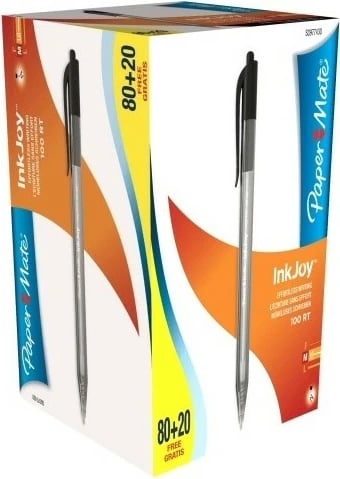 Set lapsash PaperMate Inkjoy, 100 copë, ngjyrë e zezë