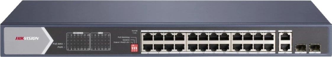 Switch Hikvision PoE 28-port L2 i pa menaxhuar DS-3E0528HP-E, Blu