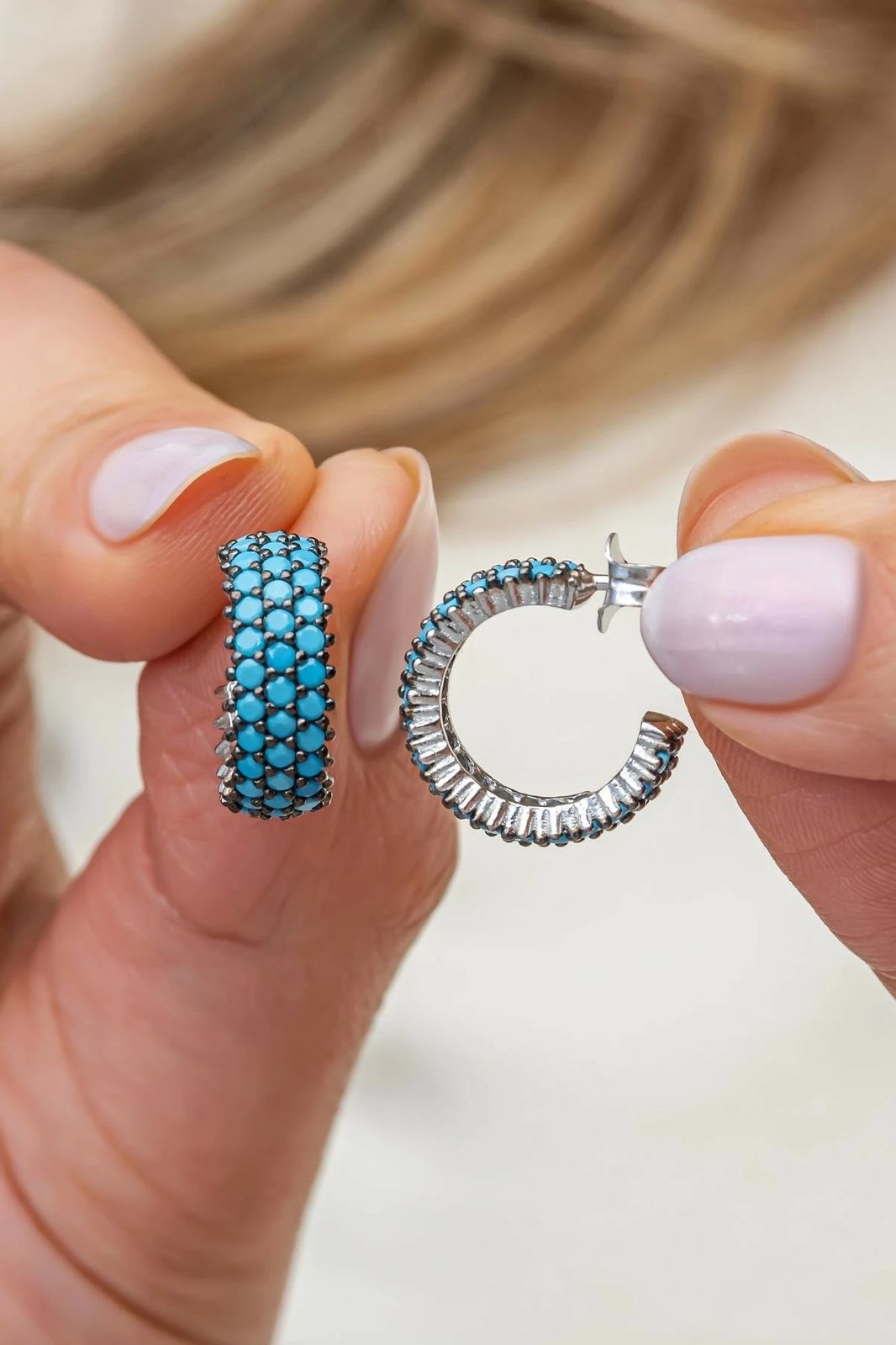 Vathë argjendi Jumeon, ngjyrë rozë ari dhe kaltër, NRZ999589