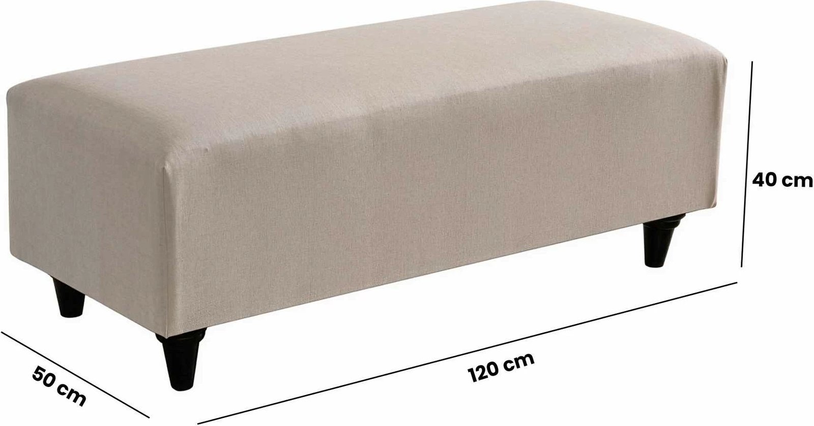 Puf Flavia, ngjyrë bezhë, Atelier del Sofa