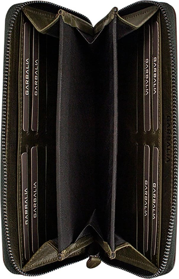 Portofol unisex Murphy, lëkurë origjinale, ngjyrë e gjelbër