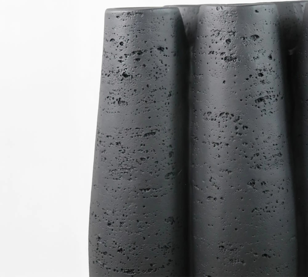 Vazo ORIN II, rrëshirë, e zezë, 23x15.5x38cm