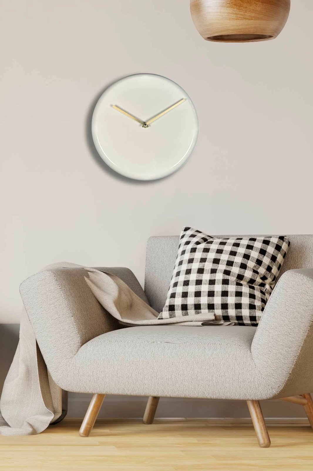 Orë muri dekorative prej metali, Wallity, krem, 30x30cm