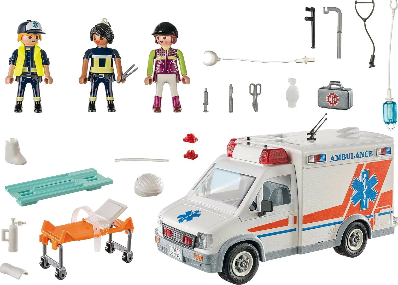 Set lodrash Playmobil City Action 71232 Ambulanca me figurina dhe aksesorë
