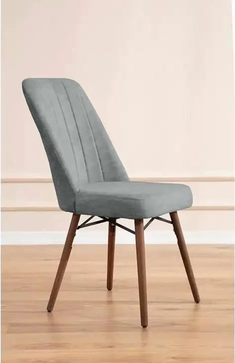 Tavolinë me karrige, zgjatshme, 7 copë, Skye Decor, Lidyana, ngjyrë gri