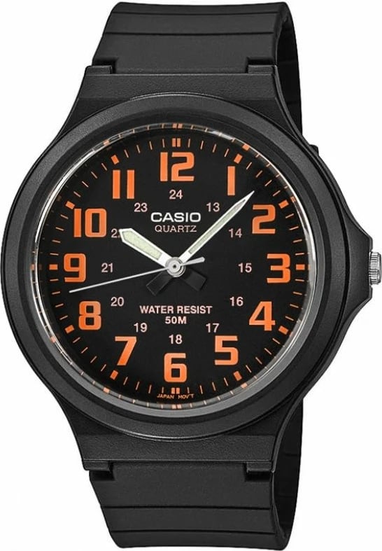 Orë dore për meshkuj Casio, e zezë