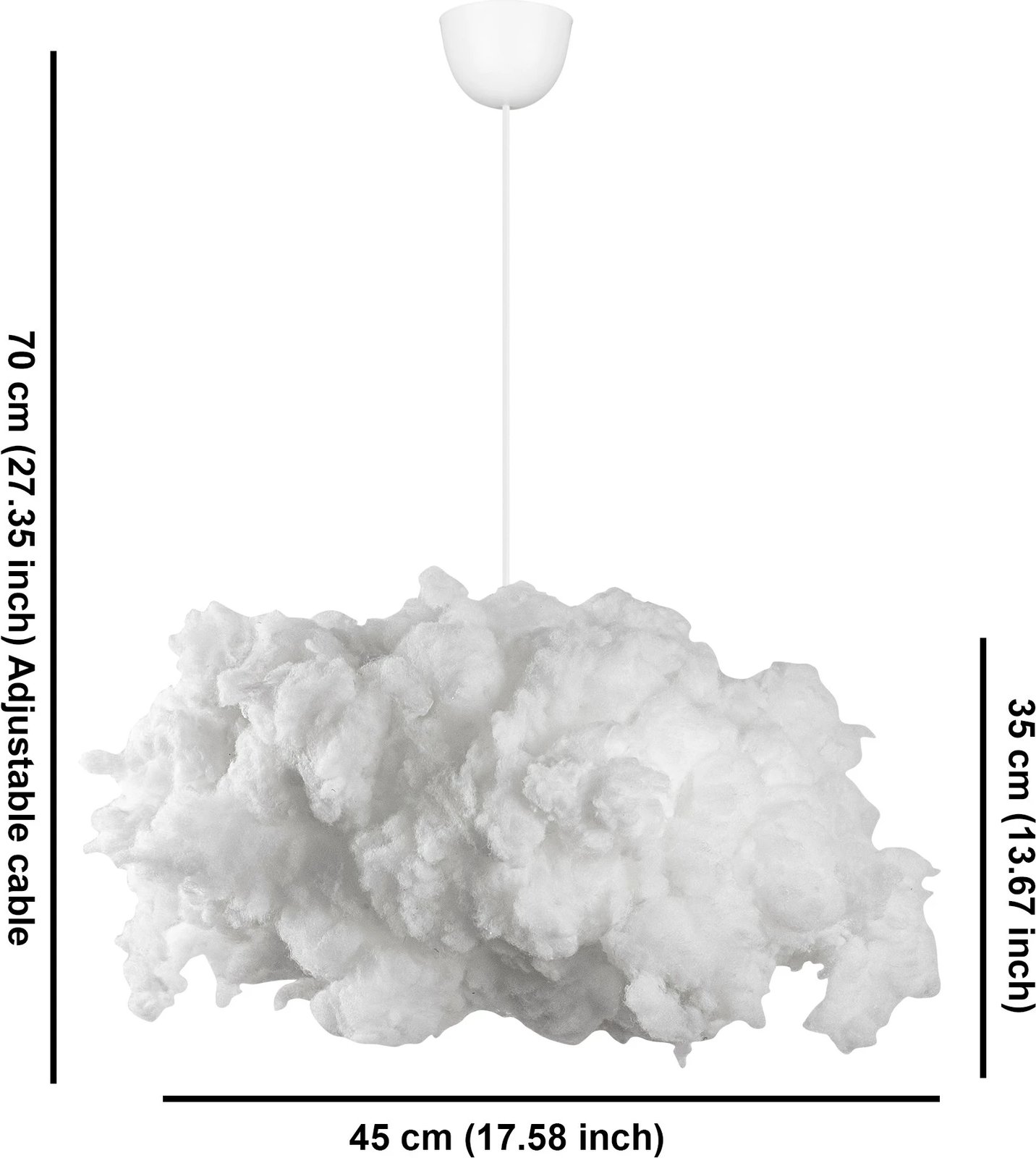 Llambë tavani Opviq, Cloud, e bardhë