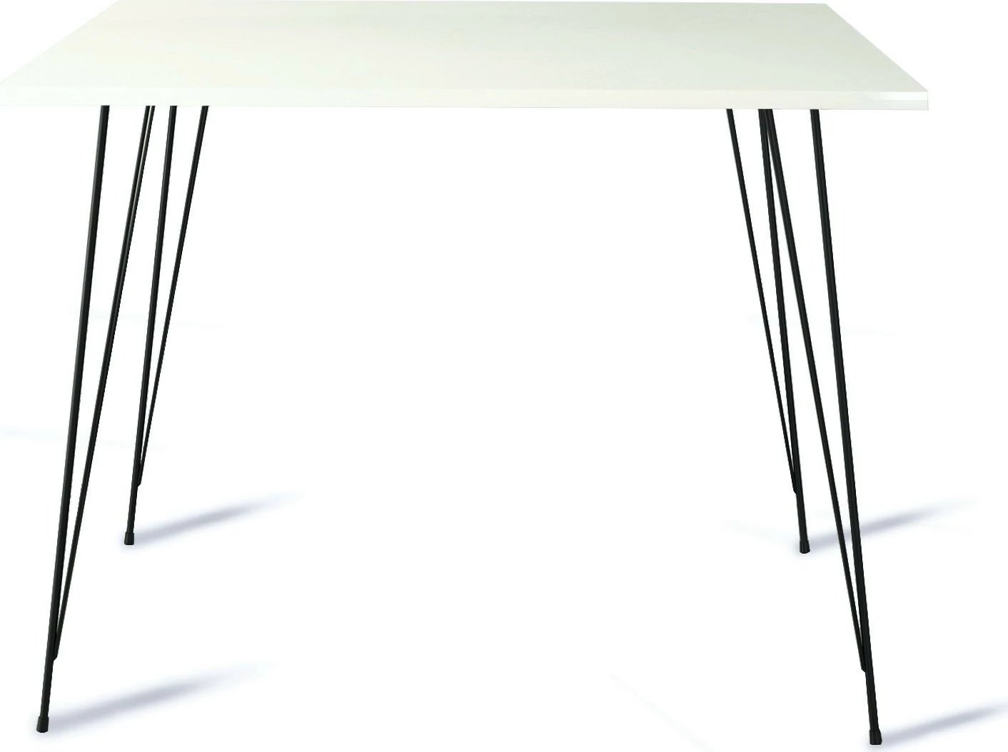 Tavolinë katrore Hanah Home, ngjyrë e bardhë shkëlqyese, Sandalf