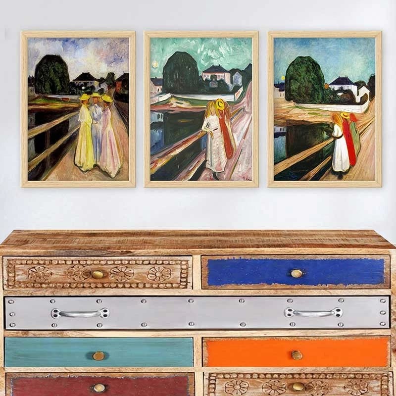 Pikturë dekorative me kornizë (3 copë), Wallity, 3NTC_UN106518436_3545