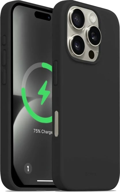 Mbështjellës CRONG Color Cover Magnetic për iPhone 16 Pro, 6.3", MagSafe, i zi
