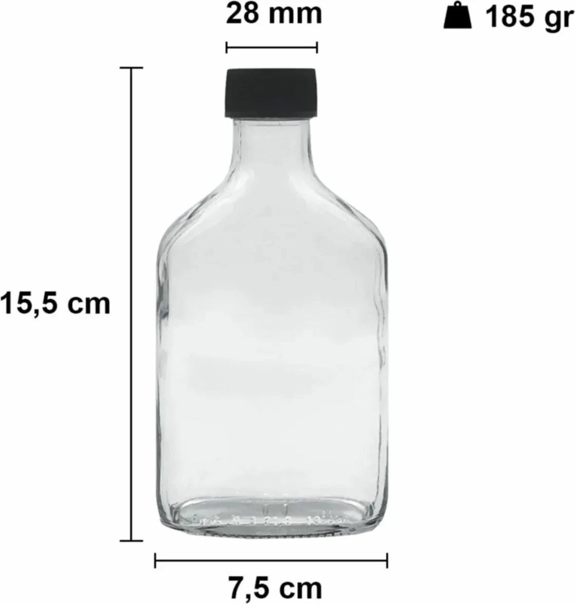 Set shishe qelqi (3 copë), Hermia Concept, Tu-200Ccsiyahkapak Set shishe qelqi (3 copë), Hermia Concept, Tu-200Ccsiyahkapak