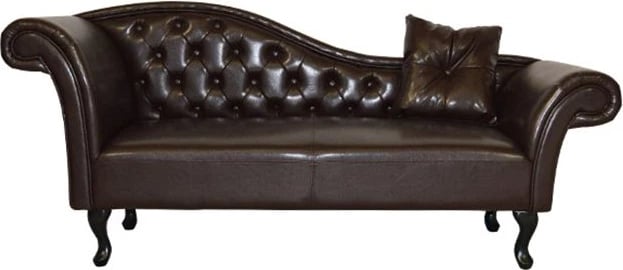 Reel T. Chesterfield Niovi FH3007.01 ngjyrë kafe e errët, krah i majtë, 189x61x84 cm