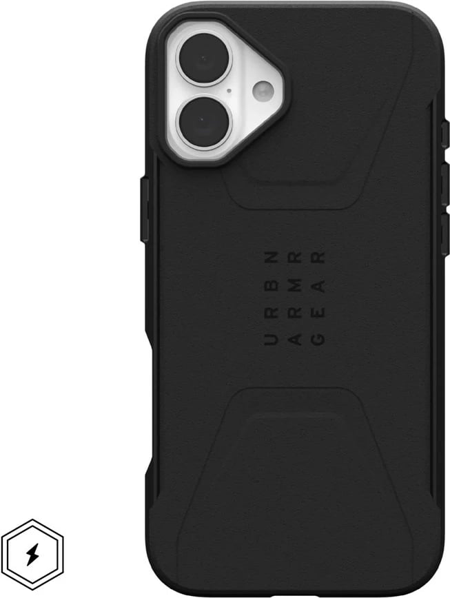 Mbështjellës Urban Armor Gear Civilian për celular Apple, 6.7", i zi