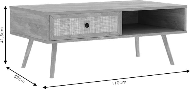 Tavolinë kafeje Oslo, ngjyrë sonoma, 110x59x41.5cm