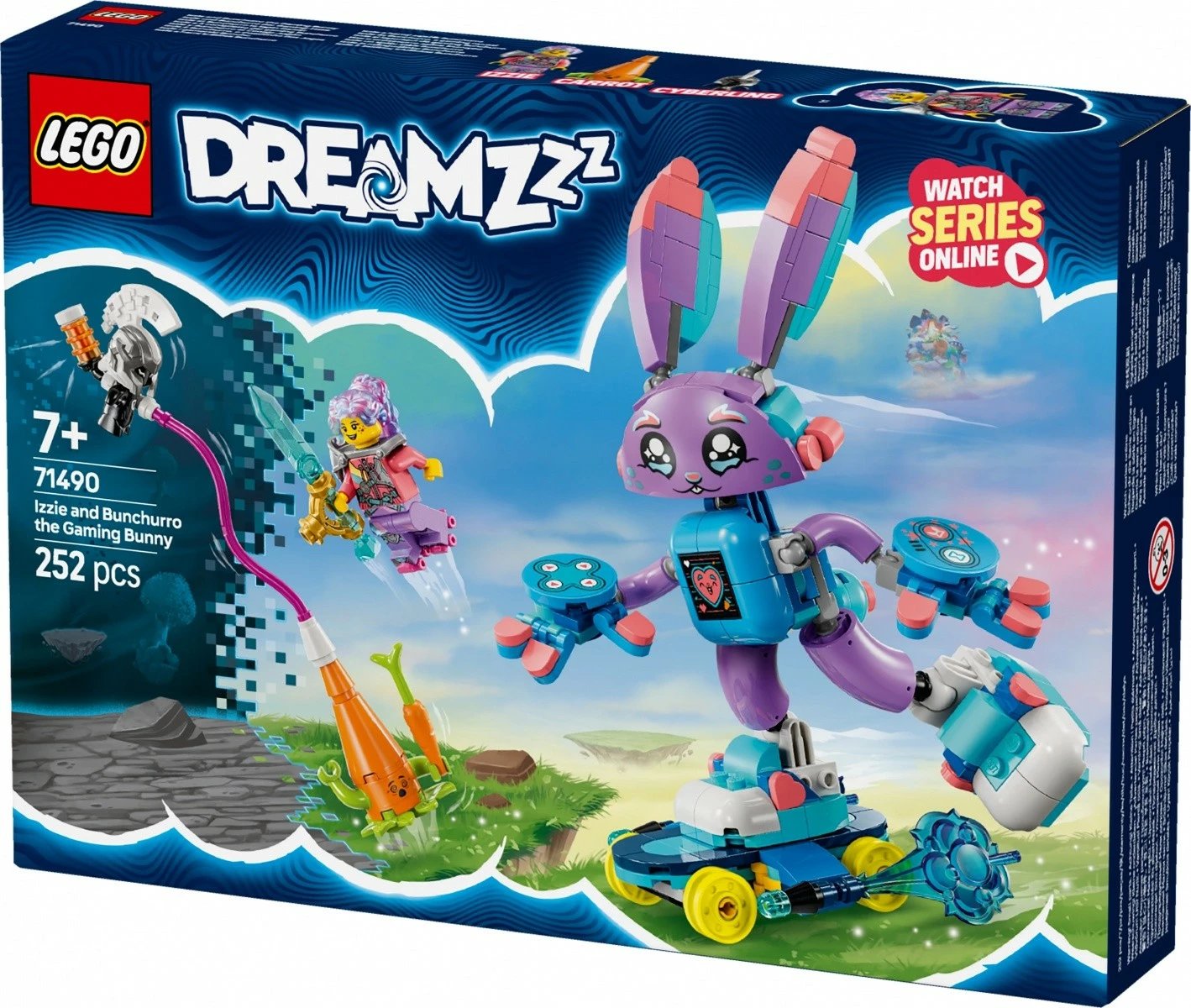 Set ndërtimi LEGO DREAMZzz 71490 Izzie and Gaming Bunchu, 252 pjesë