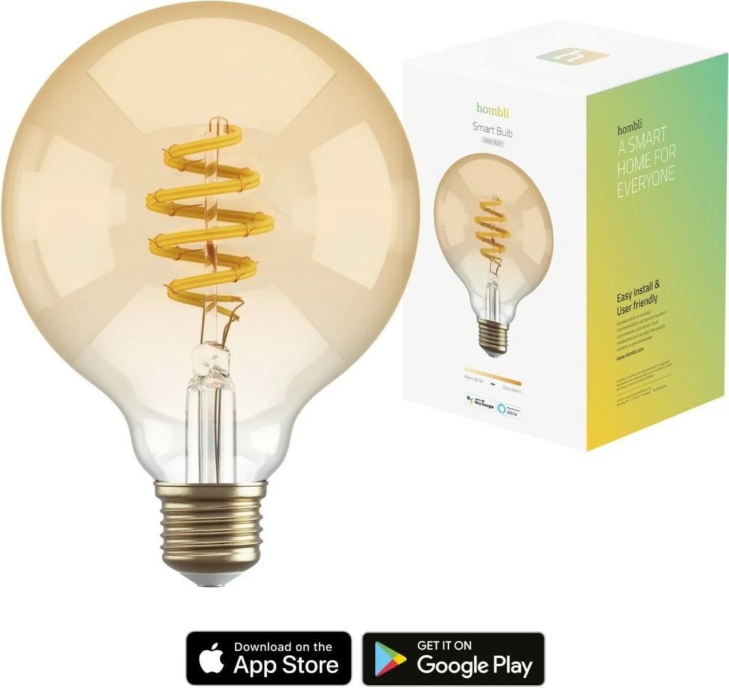 Llambë e mençur Hombli HBEB-0312, Wi-Fi, G95, E27, Gold