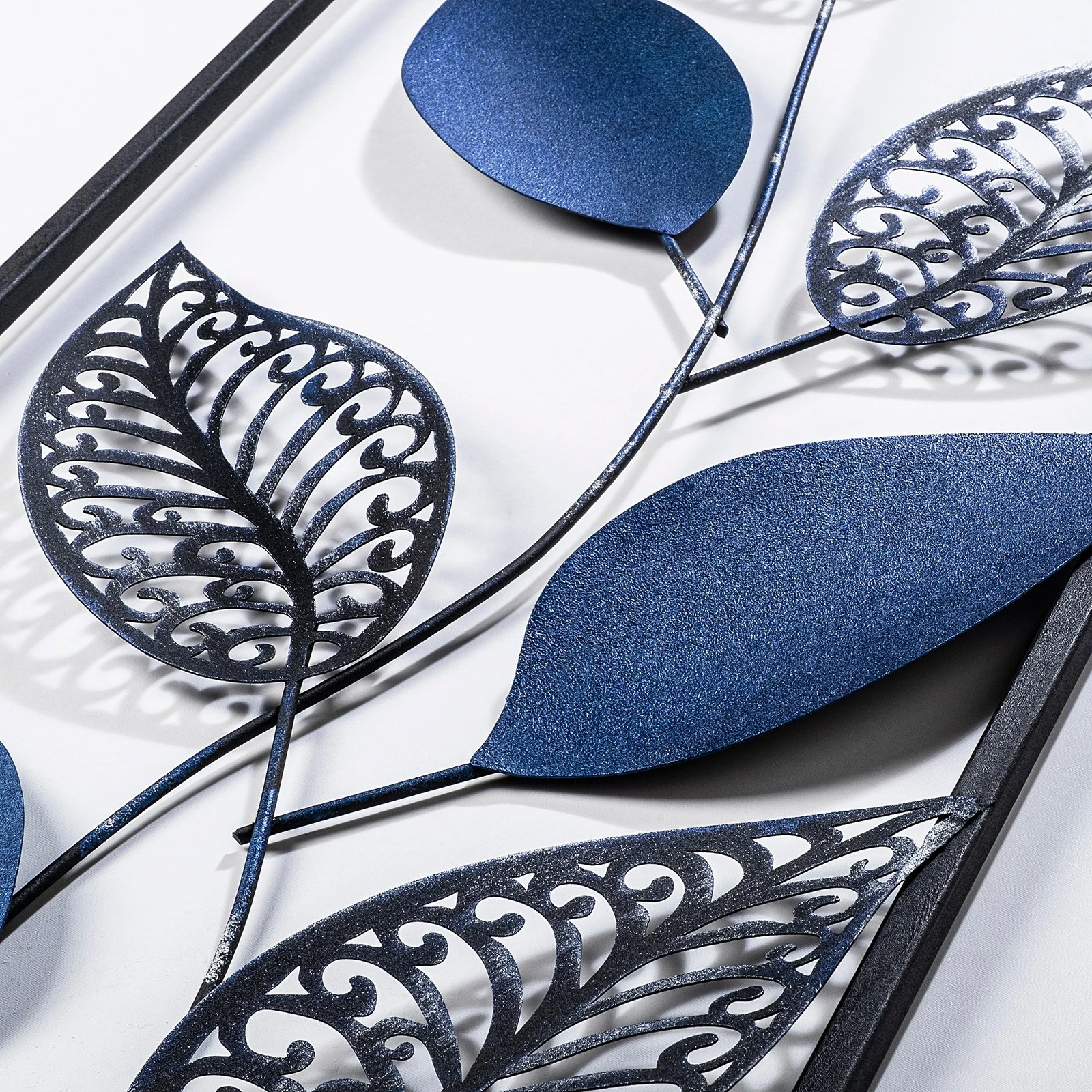 Aksesor dekorativ metalik për mur, gjethe, Wallity