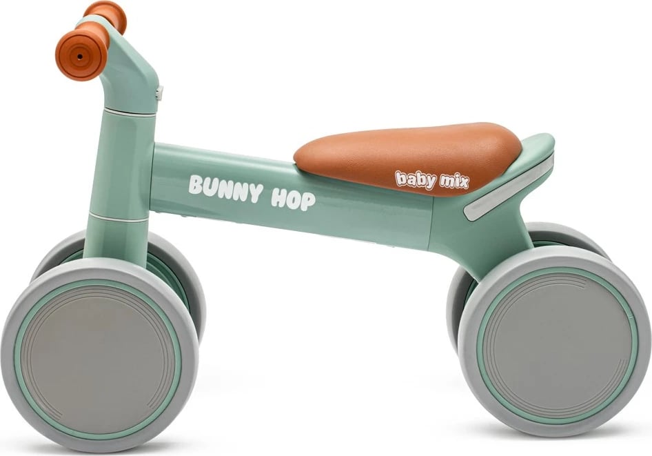 Biçikletë balancuese katër-rrotëshe, BABY MIX, Baby Bunny Hop Ultralight, alumini 1.6 kg, për 12m+, ngarkesë 25 kg, jeshile