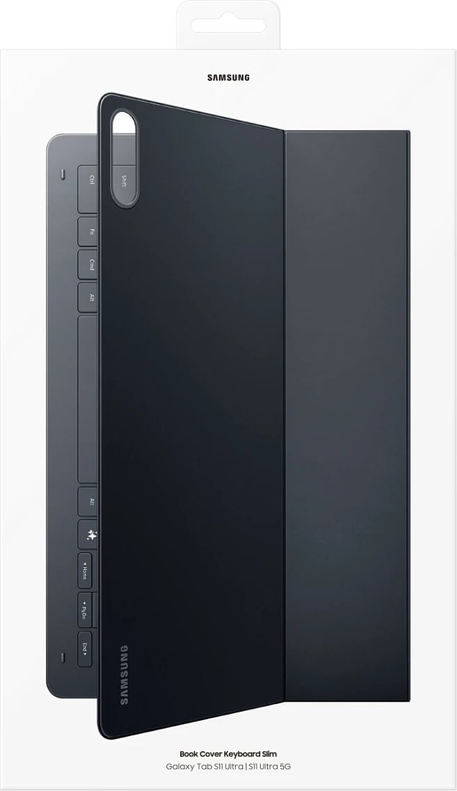 Mbështjellës me tastierë Samsung Book Cover Keyboard Slim për Tab S11 Ultra, e zezë