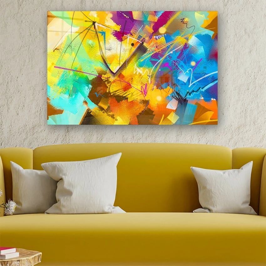 Pikturë dekorative prej xhami të temperuar, shumëngjyrëshe, CAM664007500 - 50x70cm