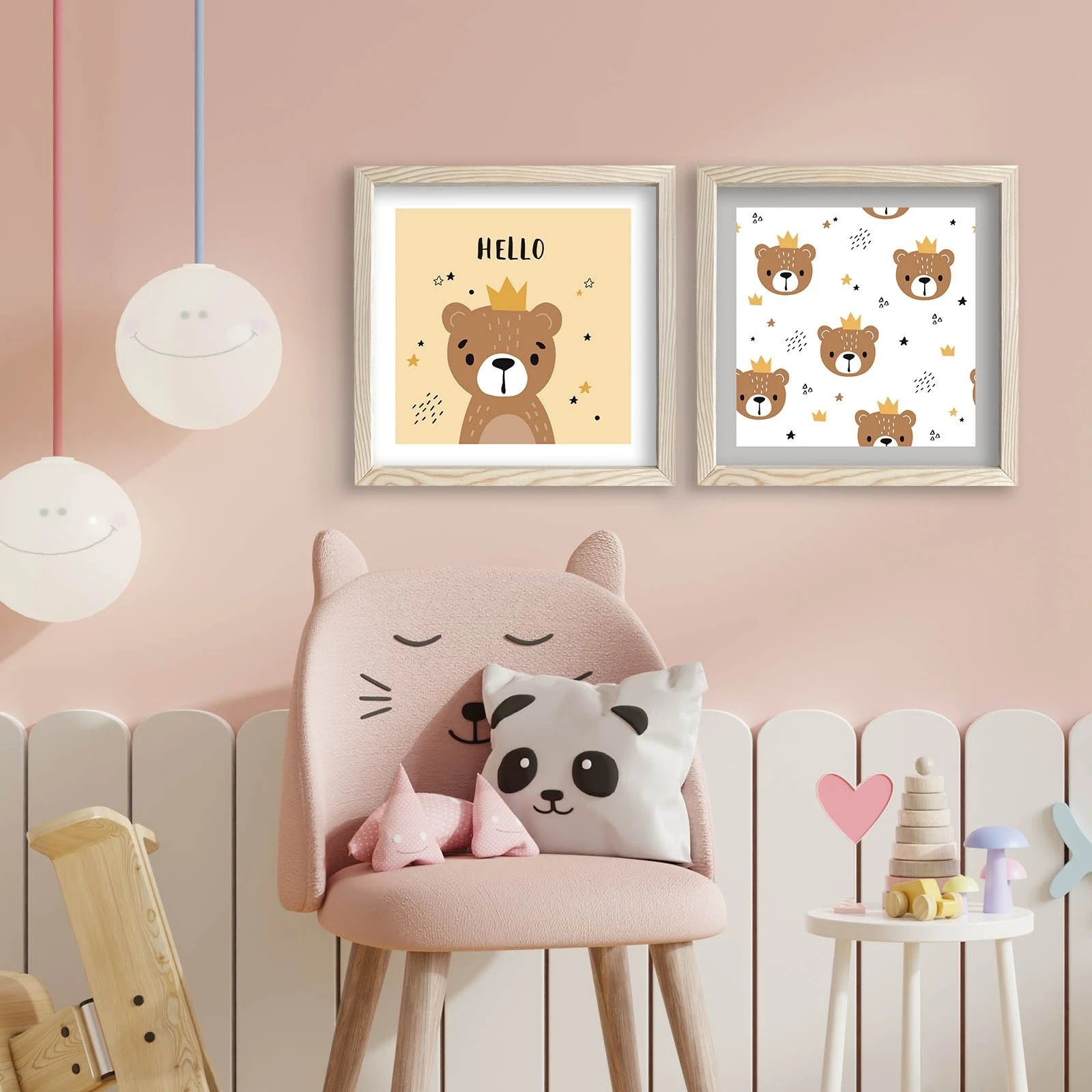 Pikturë dekorative me kornizë MDF (2 copë), Wallity, 2P3333KCT-013