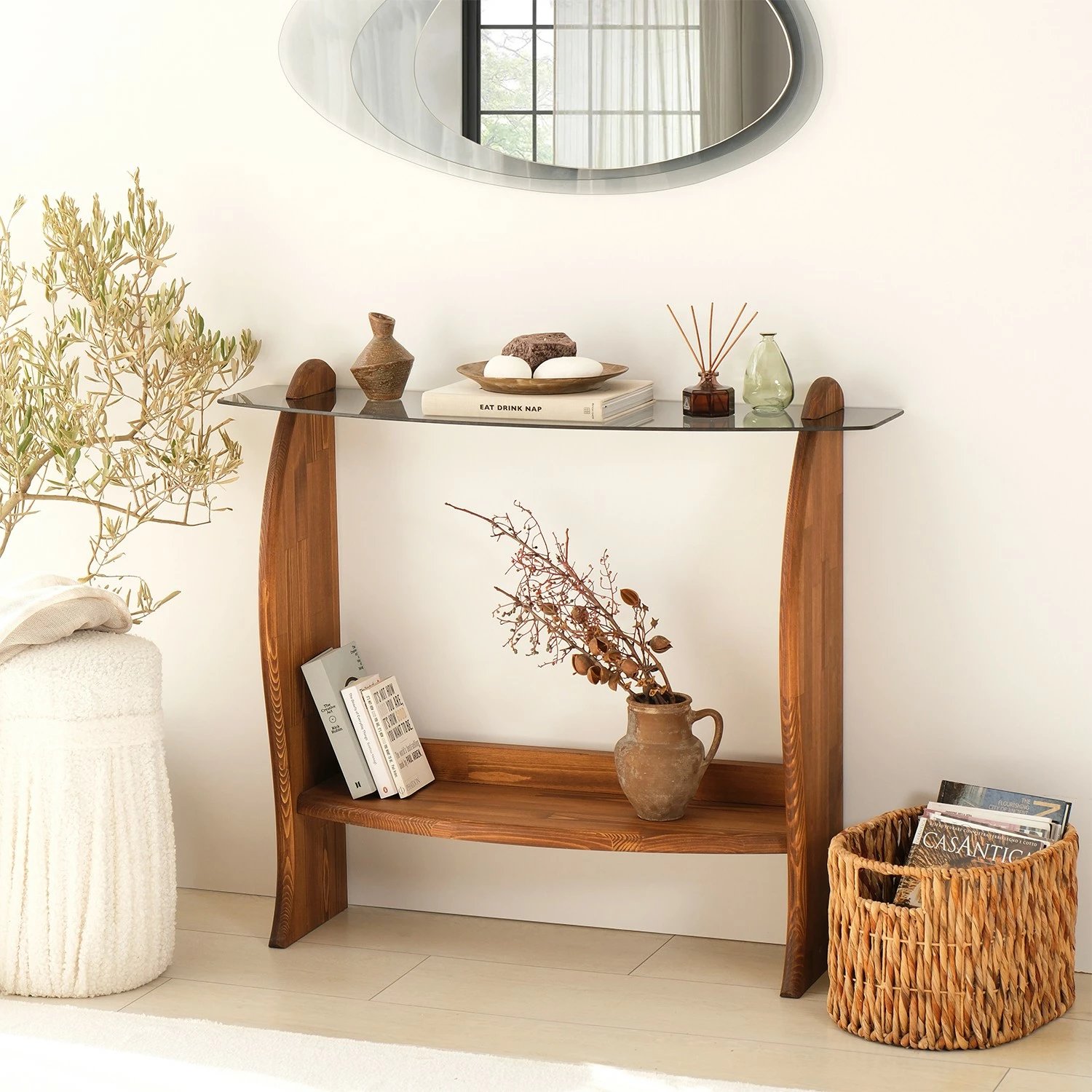 Komodë Skye Decor, ngjyrë kështjellë, fume