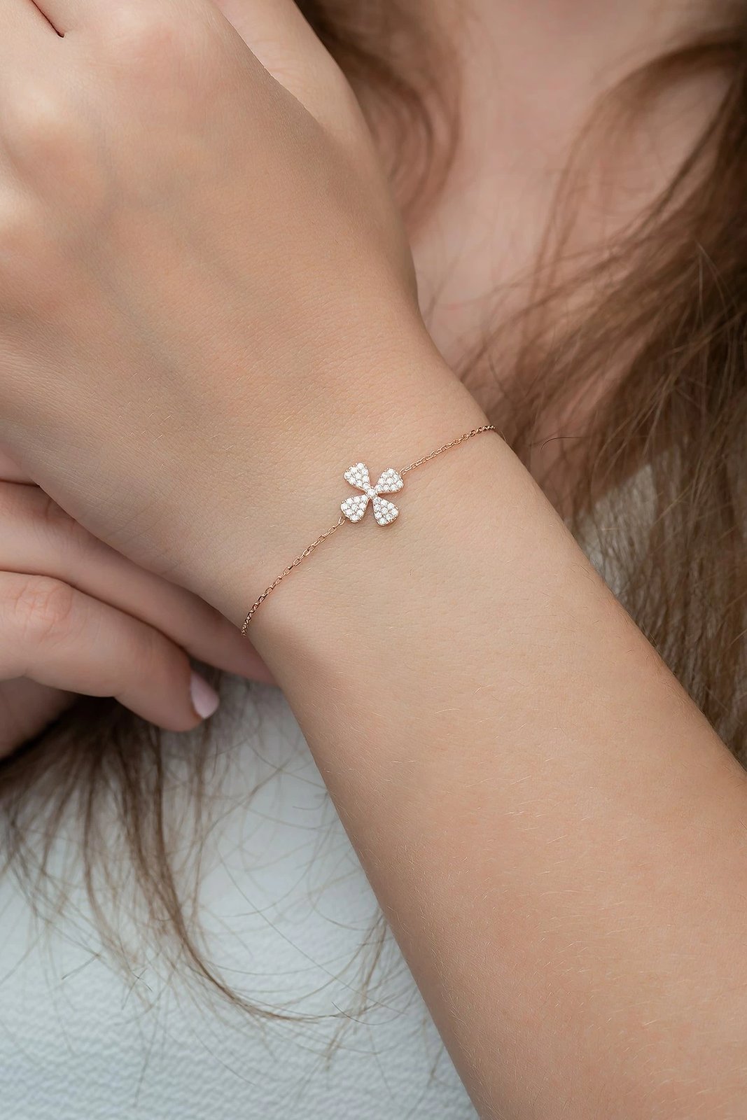 Byzylyk argjendi, ngjyrë rozë e bardhë, Jumeon, TRDYL767