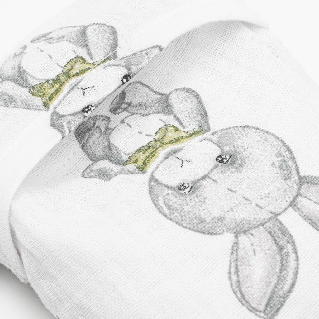 jastëk termik me bërthama qershie, New Baby, STANDARD Rabbit, 12x15 cm, 180 g, pambuk muslin, shumëngjyrësh