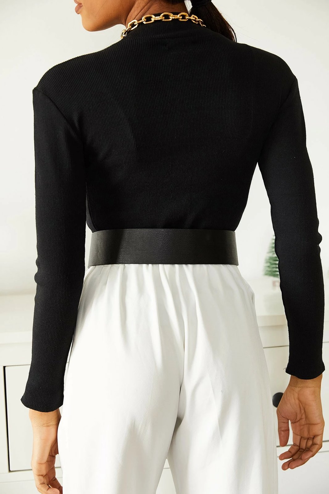 Pulovër për gra, e zezë, Jumeon X3023