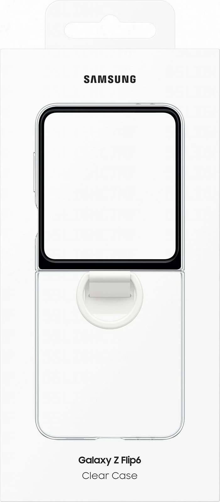 Mbështjellës Samsung Galaxy Z Flip6, transparent, me unazë