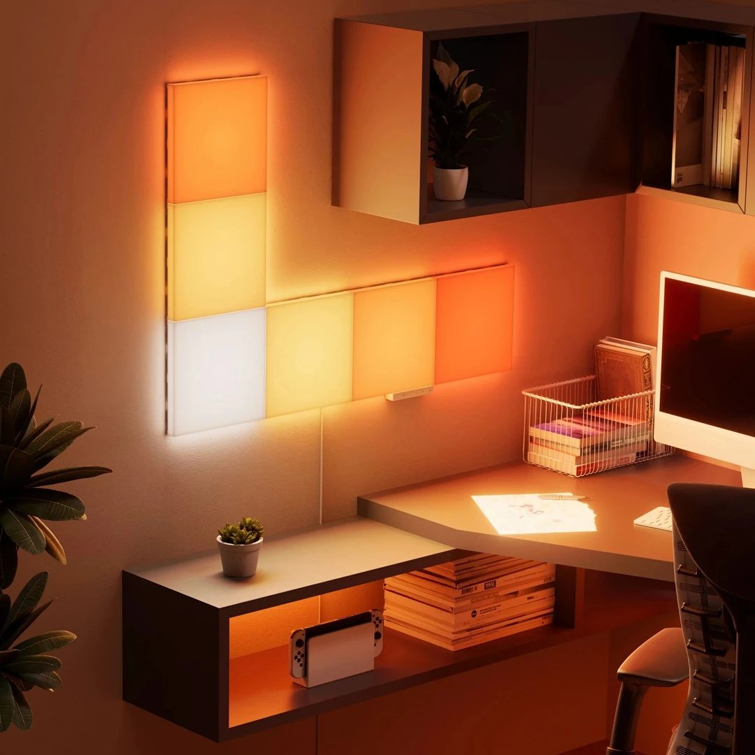 Panel LED Nanoleaf N8100K02-6BS, katror, set prej 6 copë
