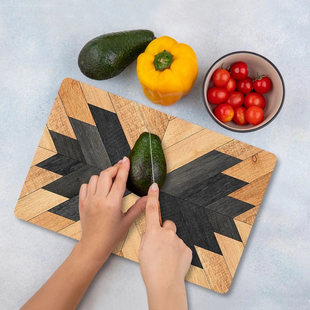 Dërrasë prerëse Hermia, qelq i temperuar, shumëngjyrëshe, Ckt120 - 3040, 30x40cm