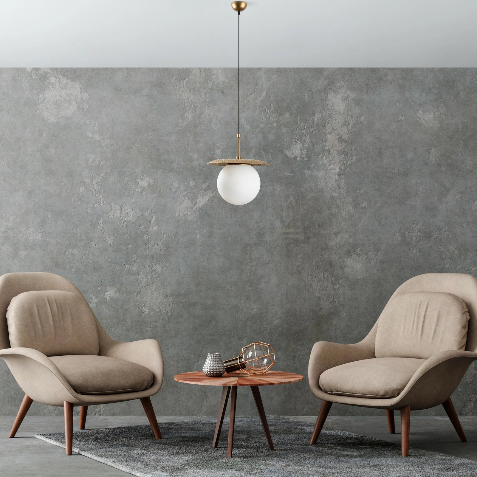 Llambë tavani Opviq, Anemon, ngjyrë ari, 30cm