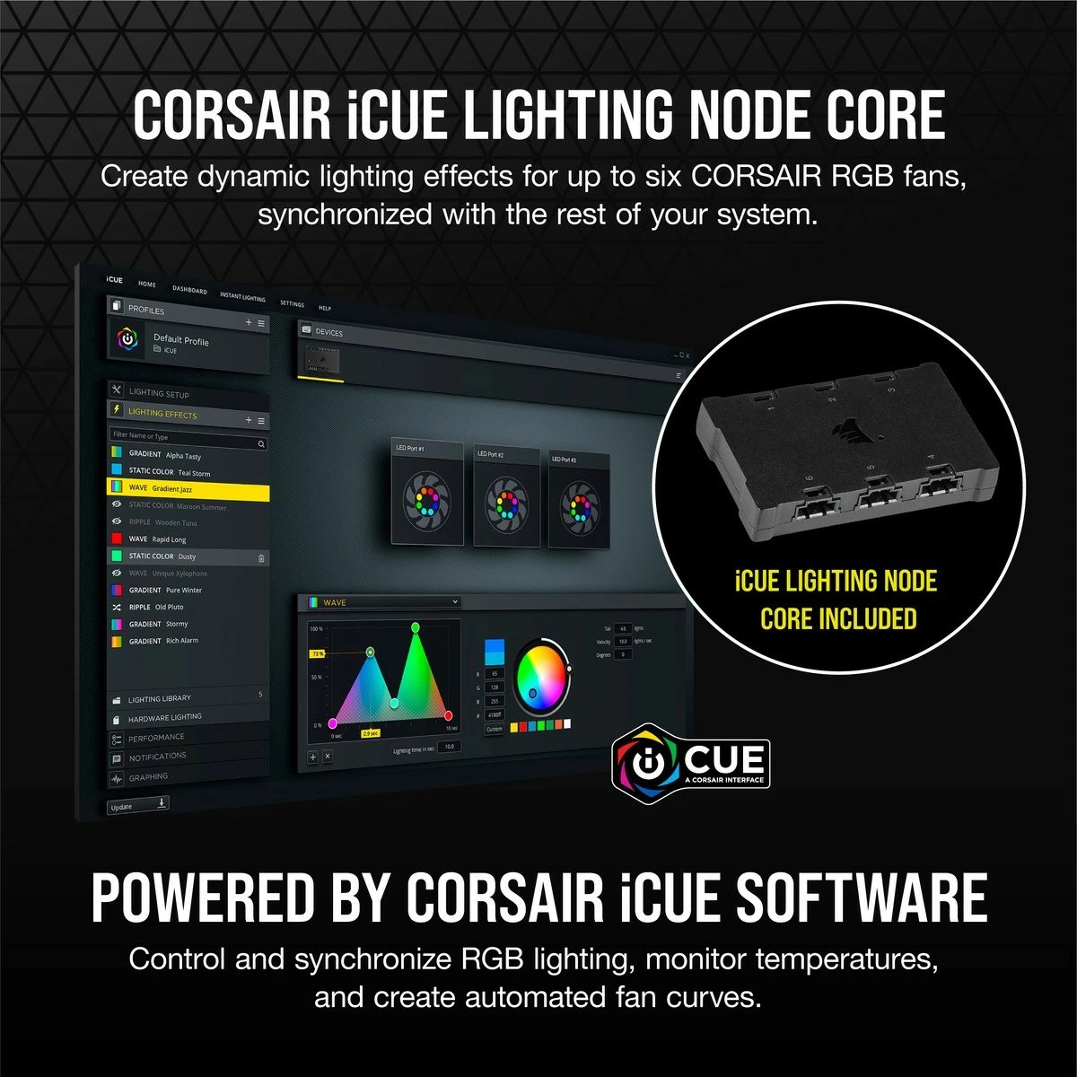 Ventilator Corsair SP120 RGB ELITE, 12 cm, 550 RPM, 1500 RPM, i zi Ventilator Corsair SP120 RGB ELITE, 12 cm, 550 RPM, 1500 RPM, i zi