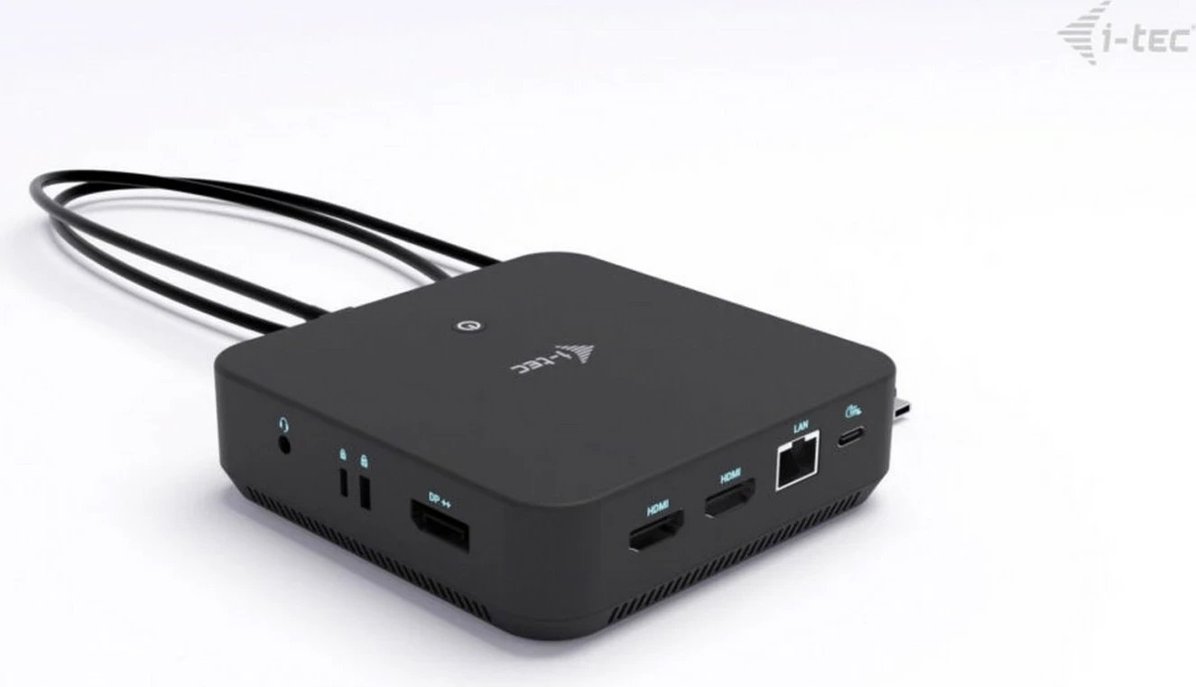 Doking stacion i-tec USB-C DP Dual HDMI, 2xHDMI 4K 60Hz, 1x USB-C (10Gbps), 5x USB-A (3x5Gbps), Power Delivery 100W, LAN, Audio
