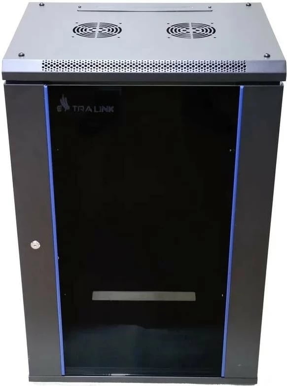 Kasë rack Extralink 15U, 600x600, montim në mur, e zezë