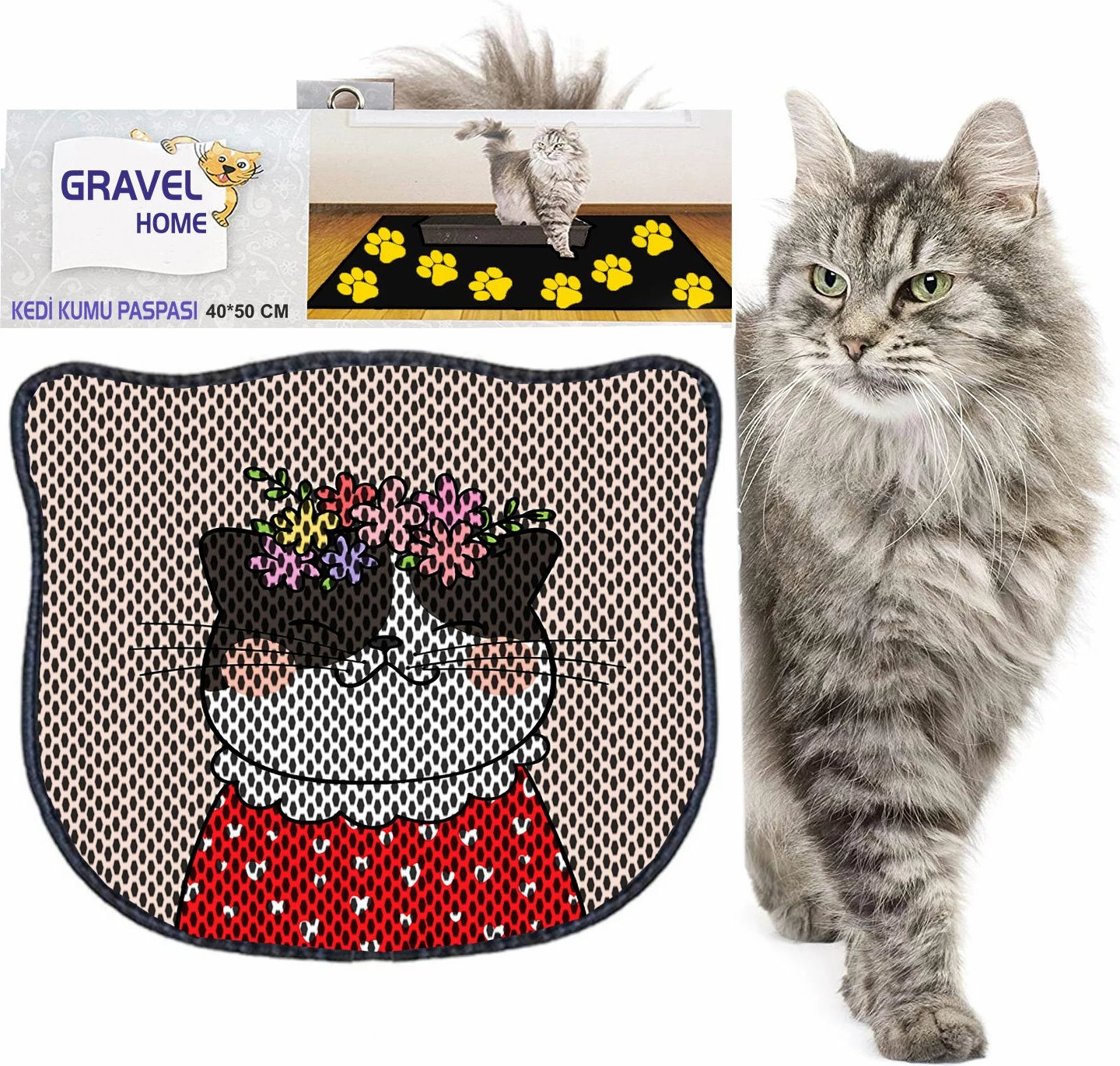 Tapet për rërë mace, shumëngjyrësh, Kdkafa0160