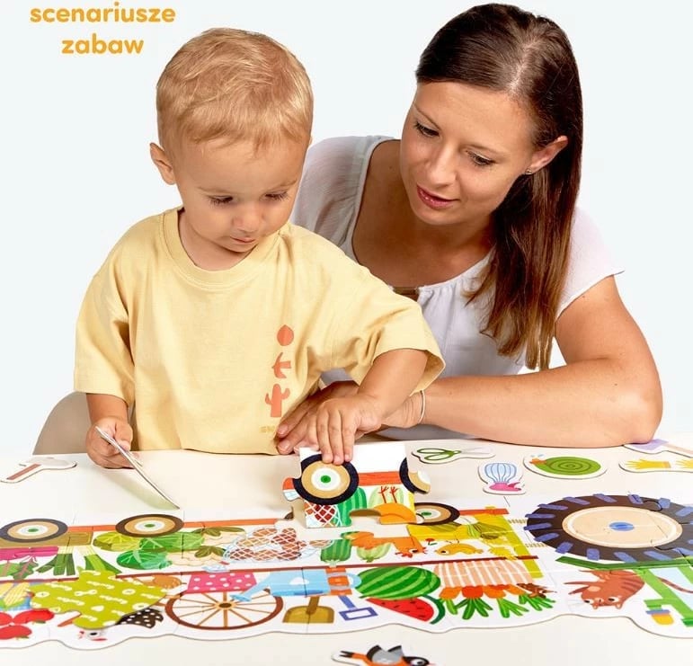Puzzle për fëmijë CzuCzu Moto Puzzle Traktor, 24 pjesë, shumëngjyrësh